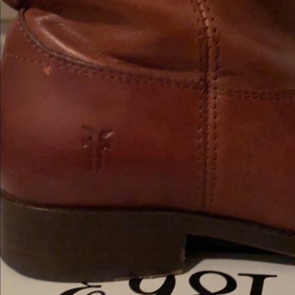 Frye Melissa button cowboy boot cognac 6.5 leather fall boot - Picture 9 of 13